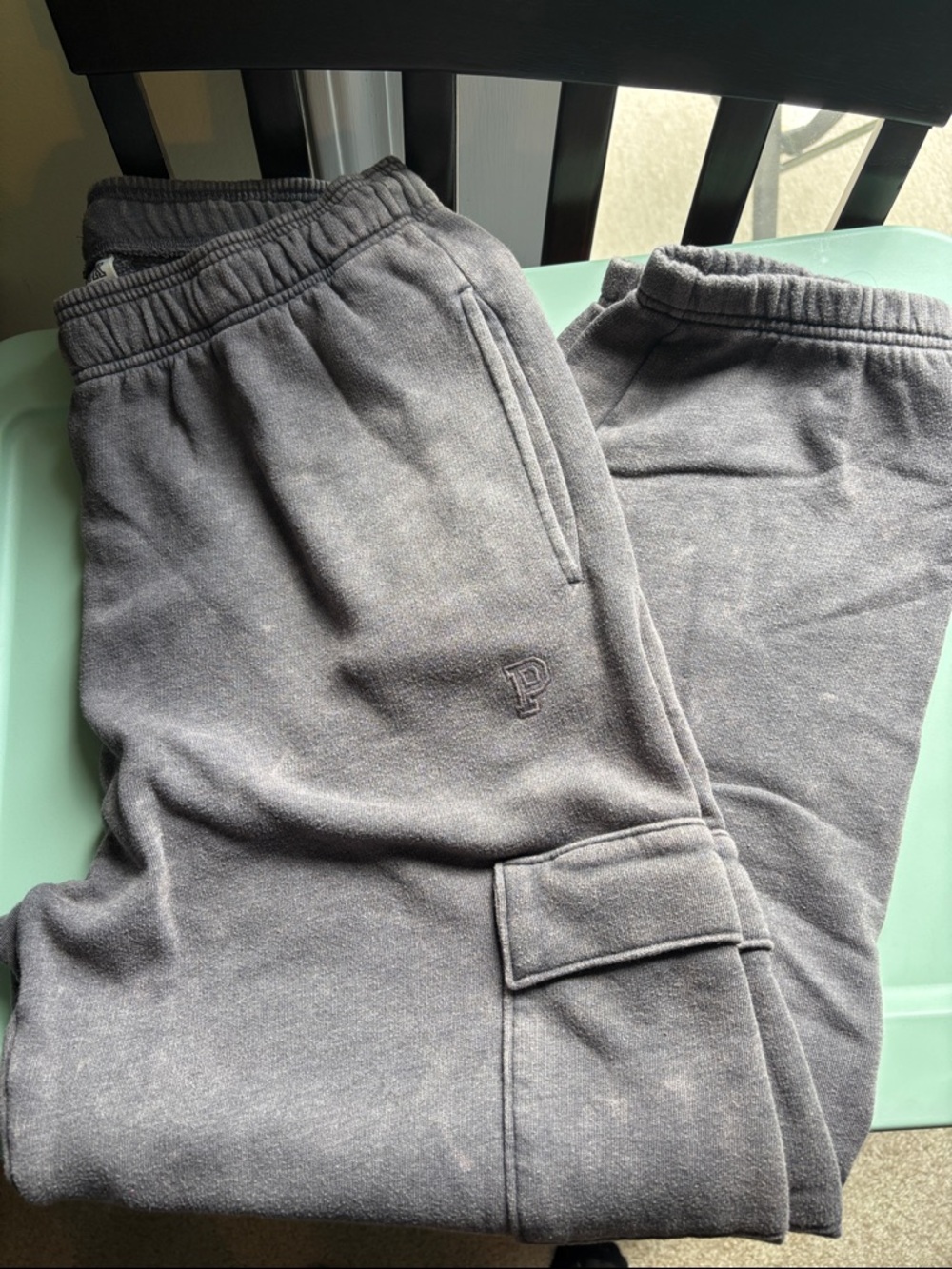 PINK Victoria's Secret Dark Gray Cargo Joggers